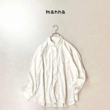 Manna 만나 둥근 카라 린넨 레이온 블라우스 셔츠 일본제