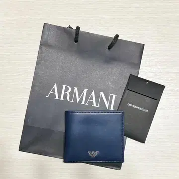 EMPORIO ARMANI 접이식 지갑 네이비