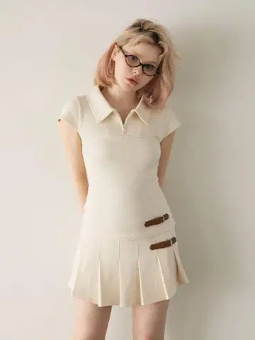 Luna pleats mini dress Andmary