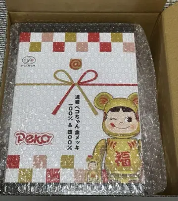 BE@RBRICK 달마 페코짱 금 100%&400%