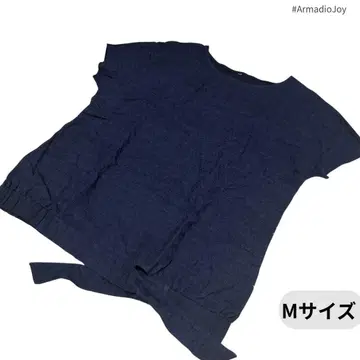 네이비 레이스 코튼 반팔 여성용 여름옷 M