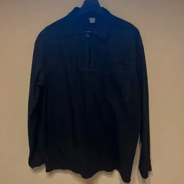 체코군 풀오버 워크 셔츠 블랙 염색 사이즈 M-L