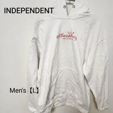 z26 [ INDEPENDENT ] 남성용 후드티 (L) 화이트