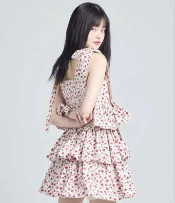 리틀 서니바이트 2025 SS rose tiered dress 아이보리