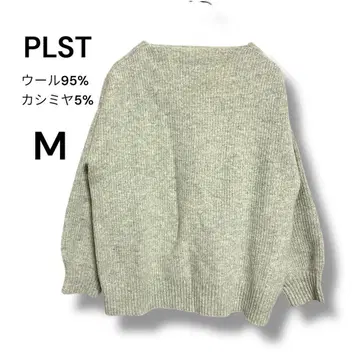 PLST 플라스테 울 캐시미어 혼방 그레이 니트 M 루즈핏 가을