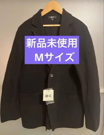 미사용 새상품 유니클로C 25AW 니트 자켓 블랙 M 사이즈