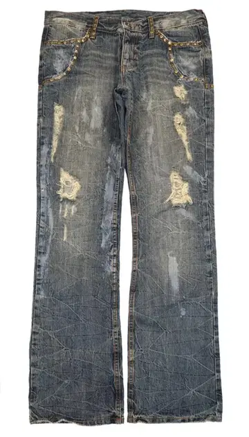 semantic design 데미지 스터드 플레어 데님 팬츠 L