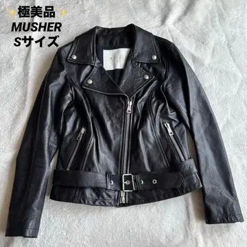 컨디션 최상 MUSHER 마셔 더블 라이더스 블랙 S사이즈