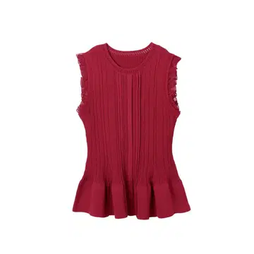 herlipto Peplum Ribbed Knit Top