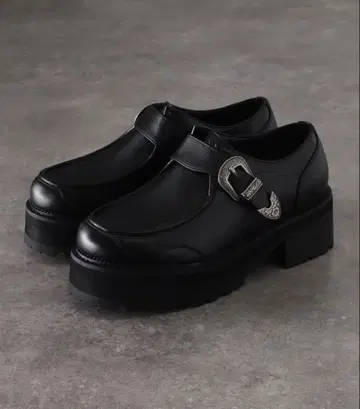 welise +6cm 볼륨 하이 밑창 웨스턴 벨트 로퍼