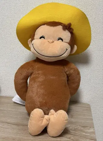 호기심 많은 조지 L L 봉제 인형 노란 모자