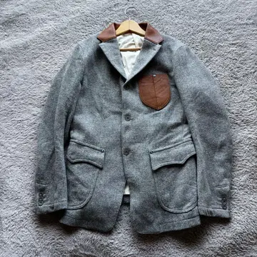 [ USED ] 다케오 키쿠치 울 가죽 콤비 자켓 L