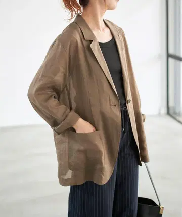 완판템 spick&span 라미 믹스 시어 자켓