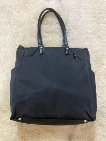 메메사와 가방 2WAY 끈 결품 토트백 나일론 가죽 블랙 비즈니스 백