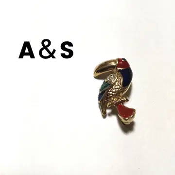 A&S 아토우드 & 소여 작은 앵무새 브로치