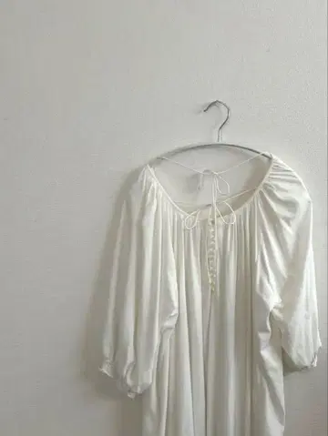 화이트 롱 원피스 레이어드 BEAMS BOY