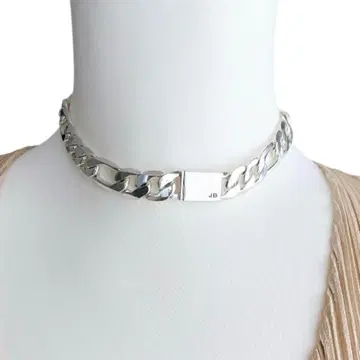JENNY BIRD 실버 체인 목걸이 초커 타입