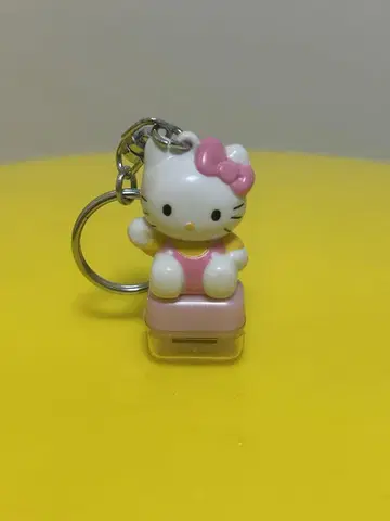 레트로 키티 산리오 네임 롤링 스탬프 키링