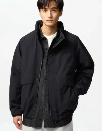UNIQLO 윈드프루프 스탠드 블루종 M 사이즈 블랙