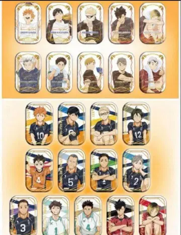 하이큐 스퀘어 캔뱃지 쿨다운 오스와리 2종 세트 세븐넷