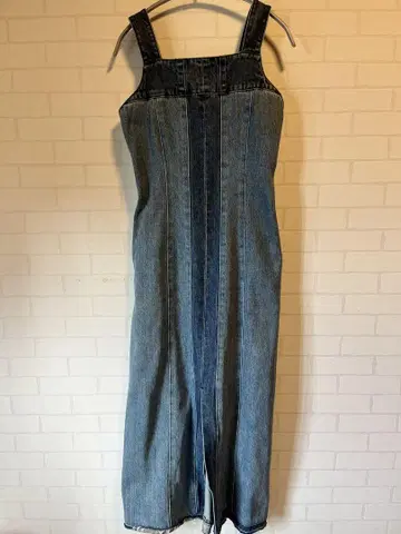 MOUSSY 데님 롱 원피스