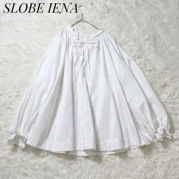 SLOBE IENA 슬로브 이에나 리본 프릴 칼라 개더 블라우스