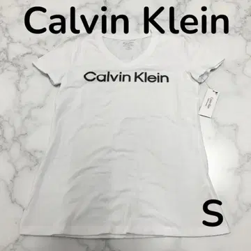 Calvin Klein 반팔 티셔츠 화이트 심플 여성용