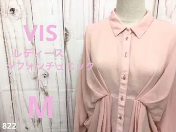 VIS  여성용 쉬폰 튜닉 걸리시 봄 데이트 꽃놀이 M