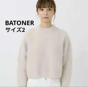BATONER 폭스 니트