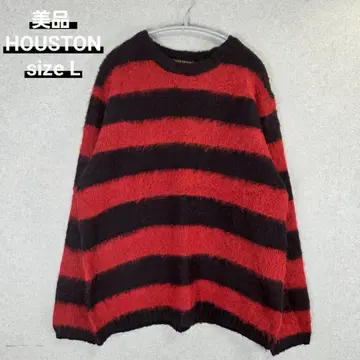 새상품급 HOUSTON univerd72 빨검 보더 모헤어 샤기