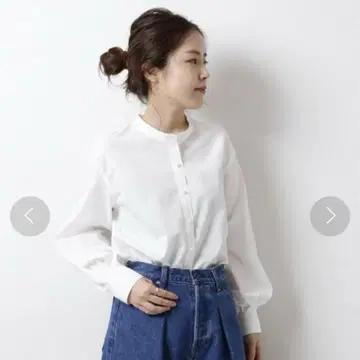 Spick & Span 펄 버튼 롱 슬리브 셔츠