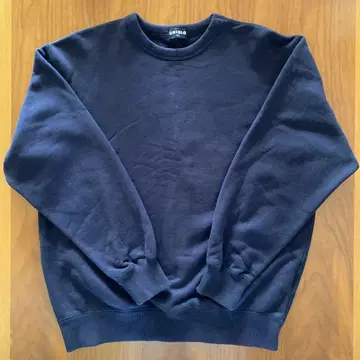 90s 올드 유니클로 네이비 택 XL 긴팔 맨투맨 네이비 두꺼운 속기모