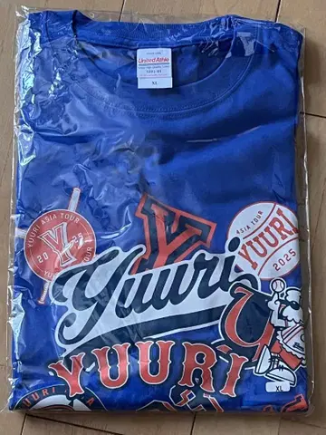 Yuuri 아시아 투어 2025 티셔츠 XL 파랑