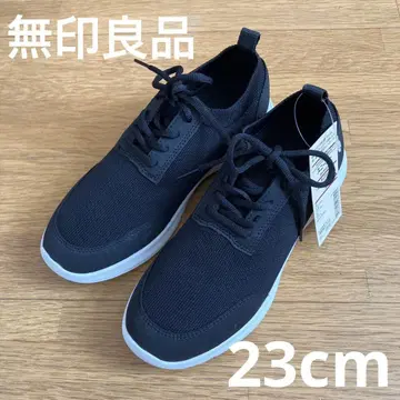 [ 새상품 ] 무인양품 발꿈치의 충격을 흡수하는 스니커즈 23cm 블랙