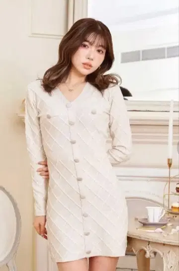 Darich 다리치 글리터 니트 미니 원피스