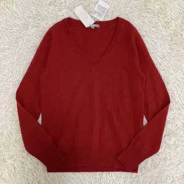 [ 미사용 새상품 ] UNIQLO 캐시미어 100% 니트 스웨터 레드 S
