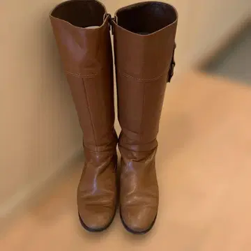 카멜 천연 가죽 부츠 24cm