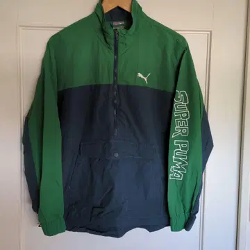 PUMA 나일론 자켓 그린/네이비