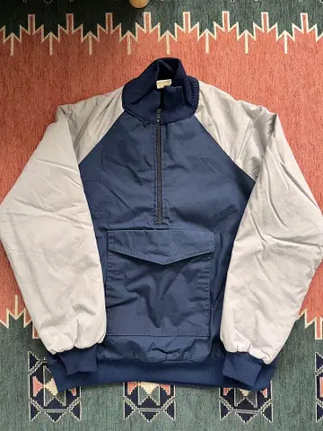 구제 의류 네이비/그레이 하프 지퍼 자켓 M