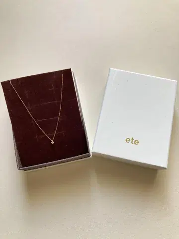 ete K10 심플 목걸이 핑크 골드