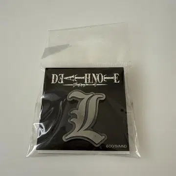DEATH NOTE L 로고 핀 배지