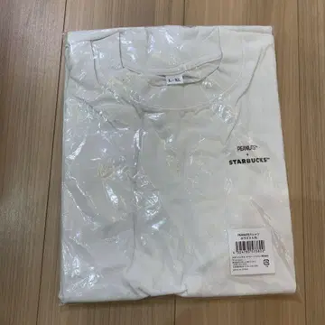 STARBUCKS PEANUTS 콜라보레이션 T셔츠 화이트 L-XL