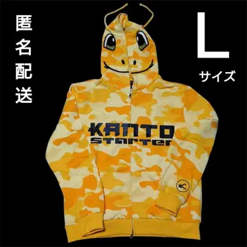 KANTO STARTER 풀 집업 후드티 포켓몬 카이류 패턴
