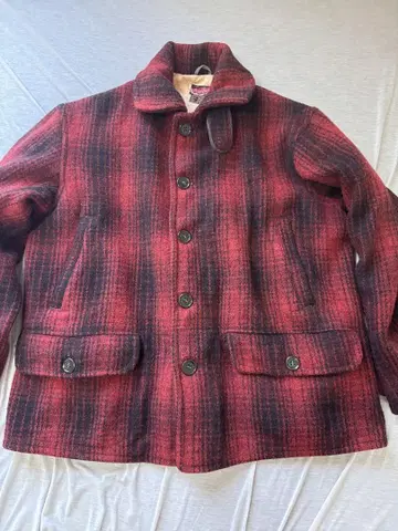 빈티지 30's 블랙 택 l.l.bean 옴브레 헌팅 자켓