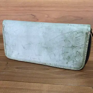 브라이들 가죽 그린 라운드 지퍼 장지갑 천연 가죽 남성용 여성용