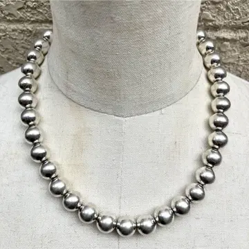 SILVER925 BIG PEAL 목걸이/실버/목걸이