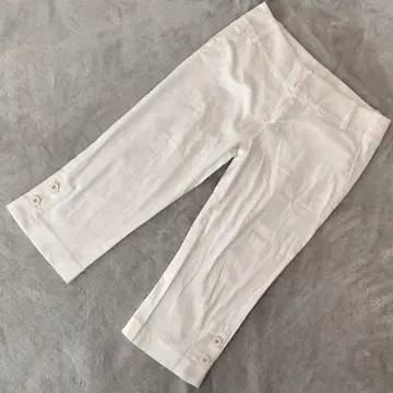 UNIQLO 스트레치 크롭 팬츠 화이트 W61 사이즈 M