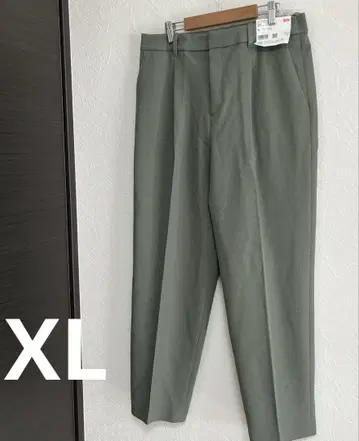 미사용 새상품 UNIQLO 감동 턱 팬츠 올리브 그린 XL