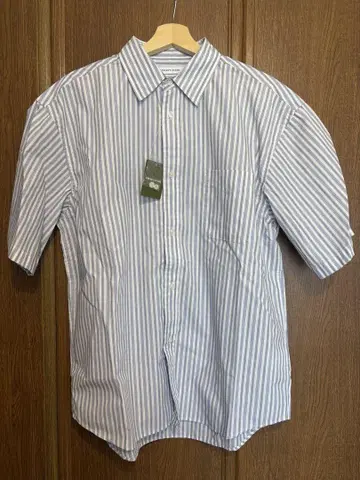 FREAK'S STORE 반팔 셔츠 파랑과 화이트 스트라이프
