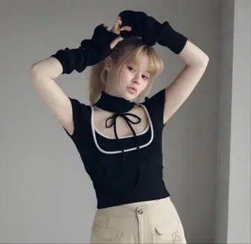 andmary Kitty 니트 세트 블랙